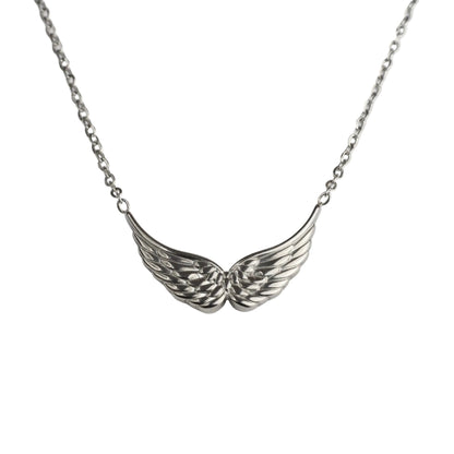Gold-Edelstahl Kette mit Engelsflügel-Anhänger