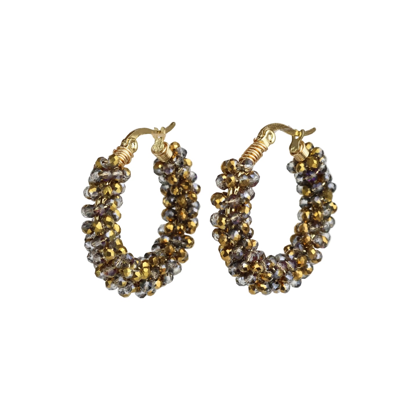 Gold-Edelstahl Blinki-Creole Goldmix