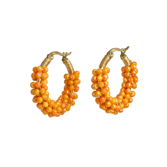 Gold-Edelstahl Blinki-Creole Orange
