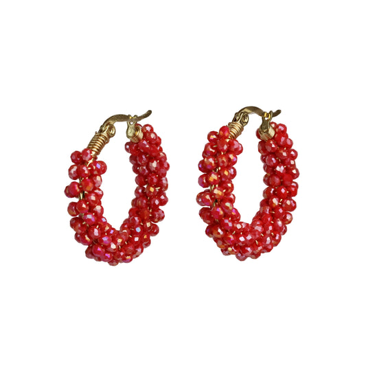 Gold-Edelstahl Blinki-Creole Rot
