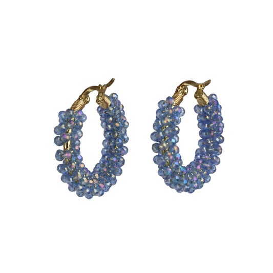 Gold-Edelstahl Blinki-Creole Blau