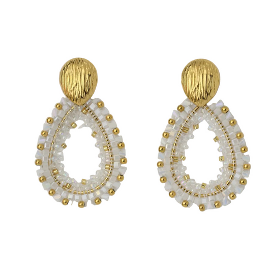 Edelstahl -Blinki-Kollektion (Amelie) Perlmuttweiß