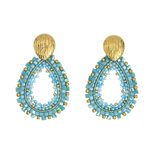 Edelstahl -Blinki-Kollektion (Amelie) Aqua-Blau