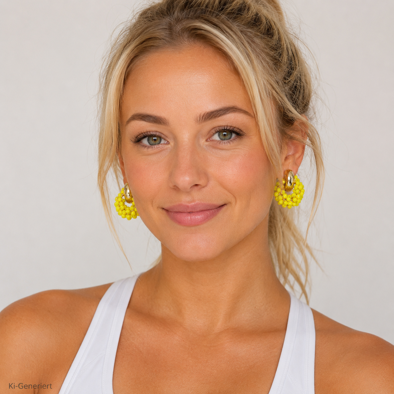 Gold Blinki-Stecker-Ohrring Gelb