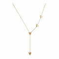 Gold-Edelstahl Kette mit Herz-Details