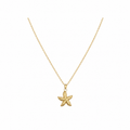 Gold-Edelstahl Kette mit Seestern-Anhänger