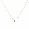 Gold-Edelstahl Kette mit funkelndem Kristall