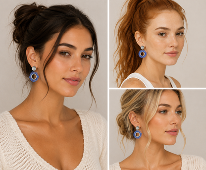 Edelstahl Silber – Blinki Kollektion (Vivienne) – Royal Sapphire