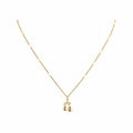 Gold-Edelstahl Kette mit Kirsch-Anhänger