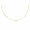 Gold-Edelstahl Kette mit Rauten-Elementen