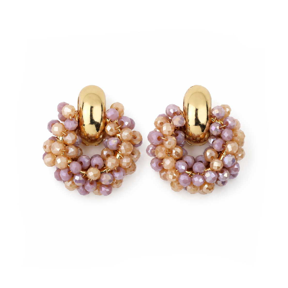 Gold Blinki-Stecker-Ohrring Rosé Champagne