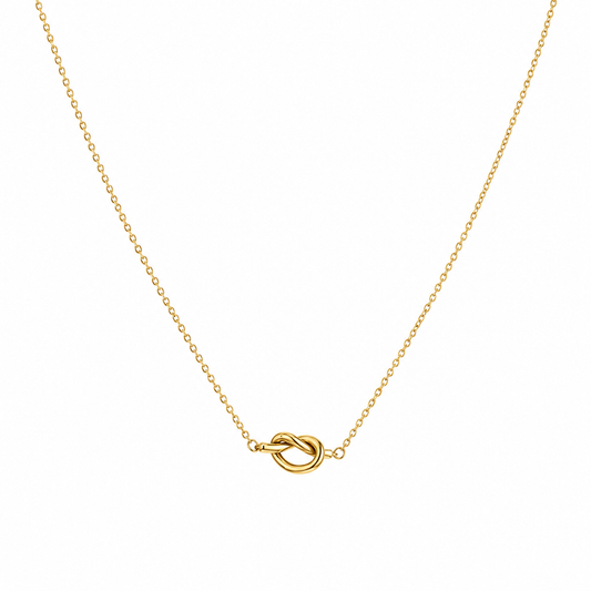 Gold-Edelstahl Kette mit Knoten-Element