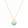 Gold-Edelstahl Kette mit Wal-Anhänger