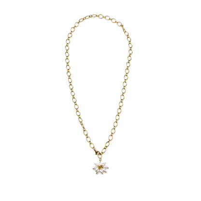 Verstellbare Gold-Edelstahl Kette mit Perlenbündel