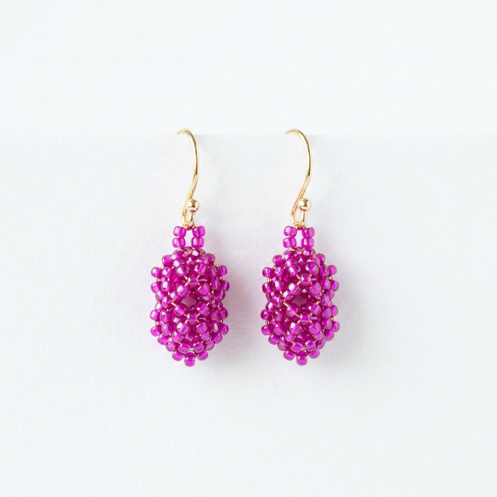 Ohrringe Magenta Beere